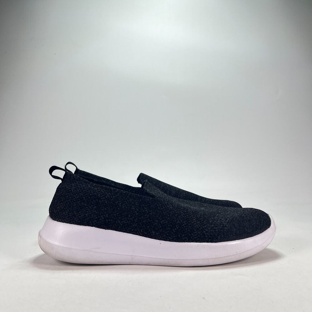 Athletic Works Memory Foam Black White Lightweight Slip On Shoes Womens Size 8.5